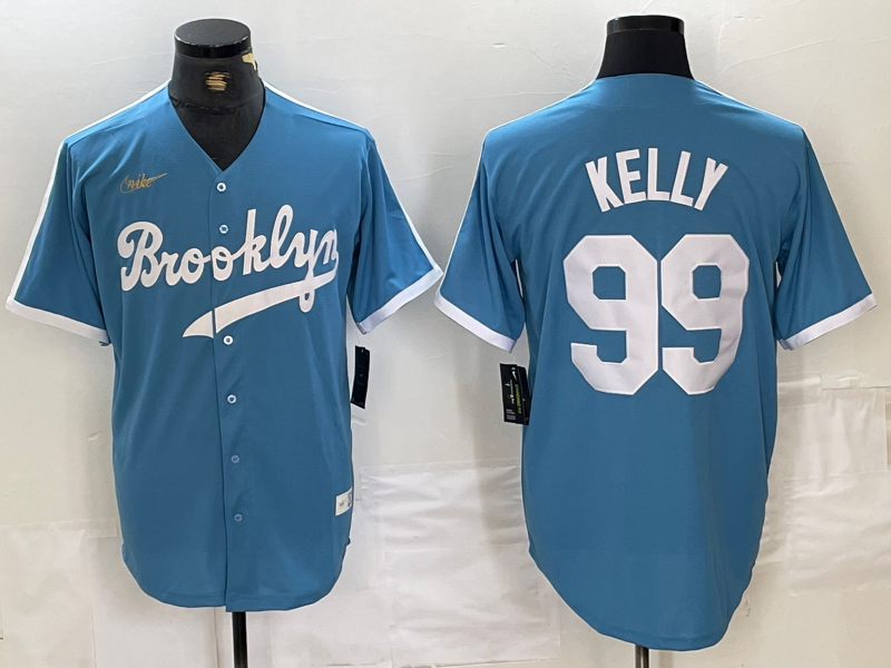 Men's Los Angeles Dodgers Joe Kelly #99 Light Blue Alternate Cooperstown Collection Jersey